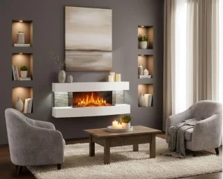 TasalFurniture Luxe Lounge 120 cm Elektrische Wandhaard