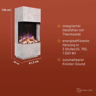 TasalFurniture PR11 Staande elektrische haard