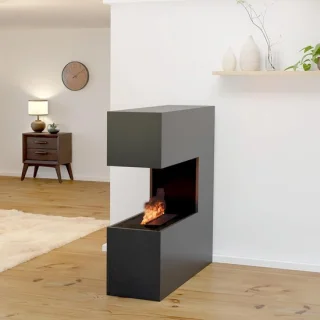 TasalFurniture Staande Haard 120x120x37 cm Grijs