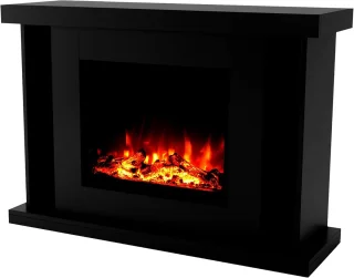 TasalFurniture Tarvos Luxe Vrijstaande Elektrische Haard – Zwart 120x84x38 cm