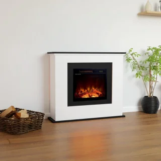 TasalFurniture® Vrijstaande Elektrische Sfeerhaard 102x84x27 cm - Wit