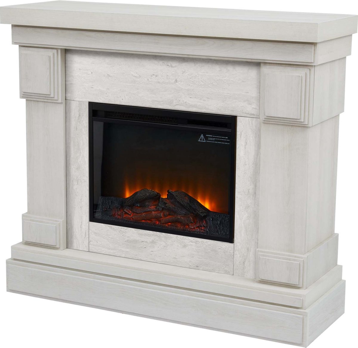 Teamson Home Hestia Elektrische Vrijstaande Haard 48 Inch Grijs