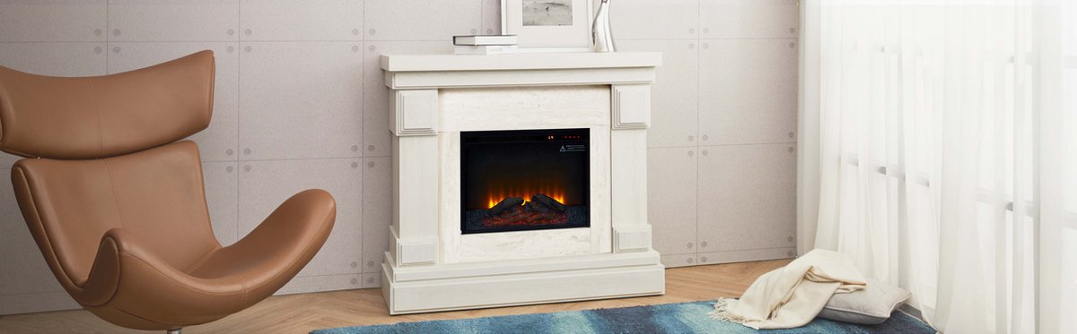 Teamson Home Hestia Elektrische Vrijstaande Haard 48 Inch Grijs