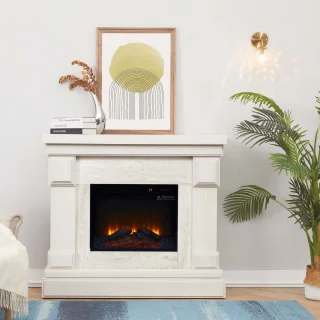 Teamson Home Hestia Elektrische Vrijstaande Haard 48 Inch Grijs