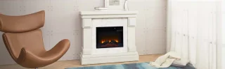 Teamson Home Hestia Elektrische Vrijstaande Haard 48 Inch Wit