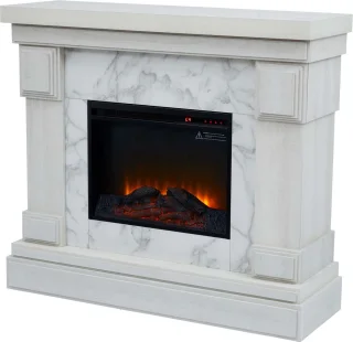 Teamson Home Hestia Elektrische Vrijstaande Haard 48 Inch Wit