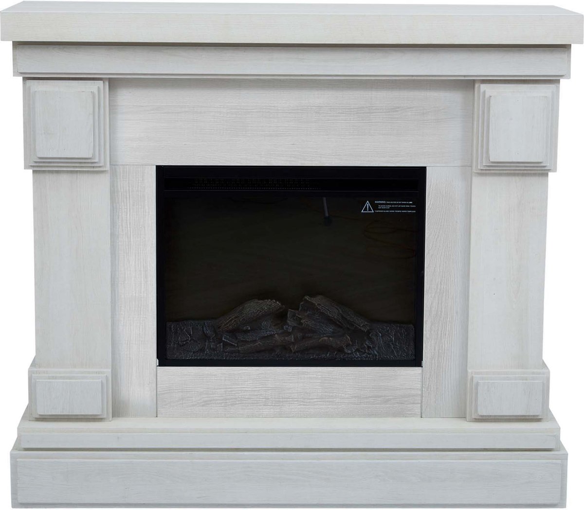 Teamson Home Hestia Vrijstaande Elektrische Haard 48 Inch Wit