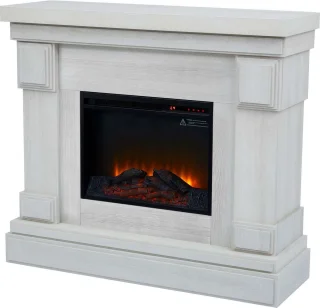 Teamson Home Hestia Vrijstaande Elektrische Haard 48 Inch Wit