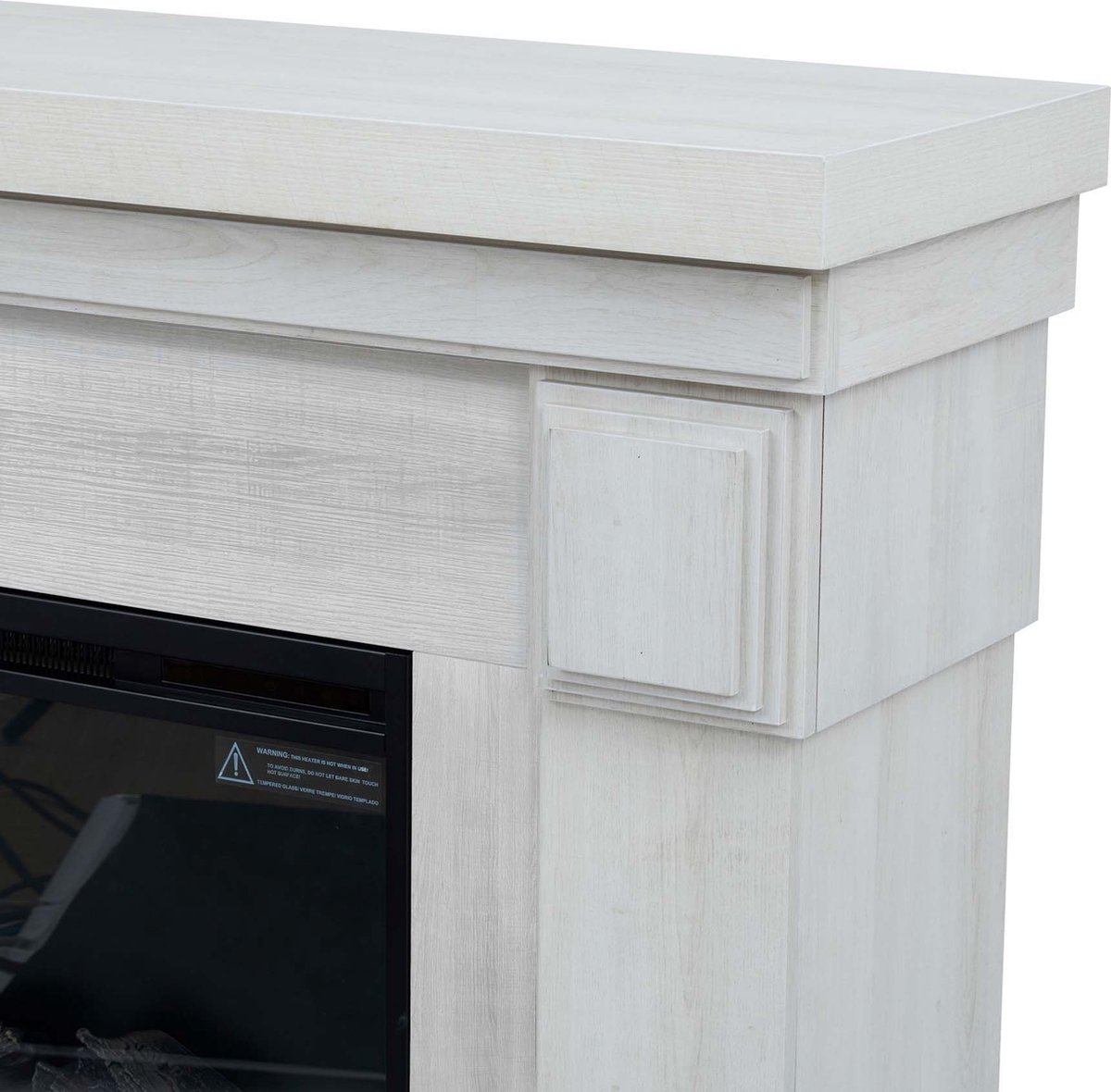 Teamson Home Hestia Vrijstaande Elektrische Haard 48 Inch Wit