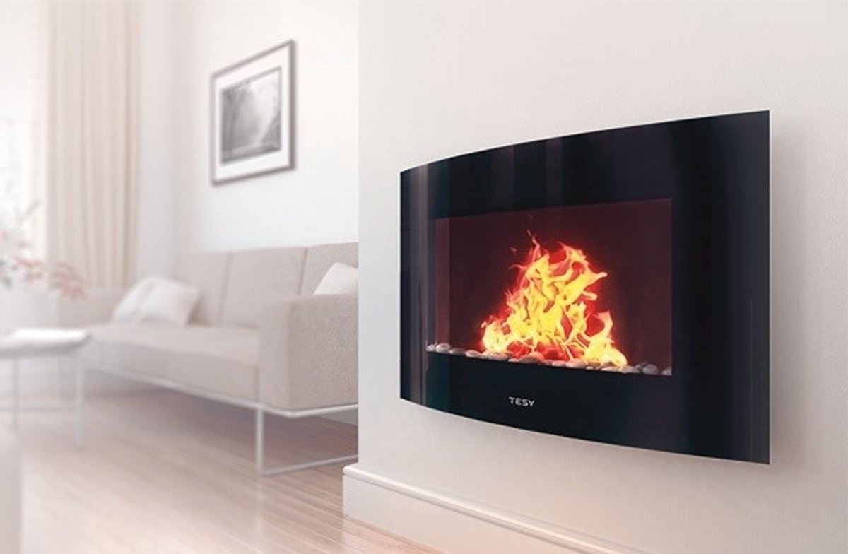 Tesy Kachel Decoratieve Haard 1000/2000W Zwart