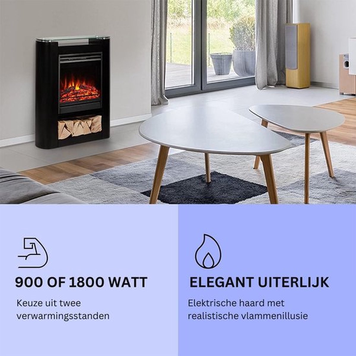 Thuys Sfeerhard Elektrische Tafelhaard Zwart
