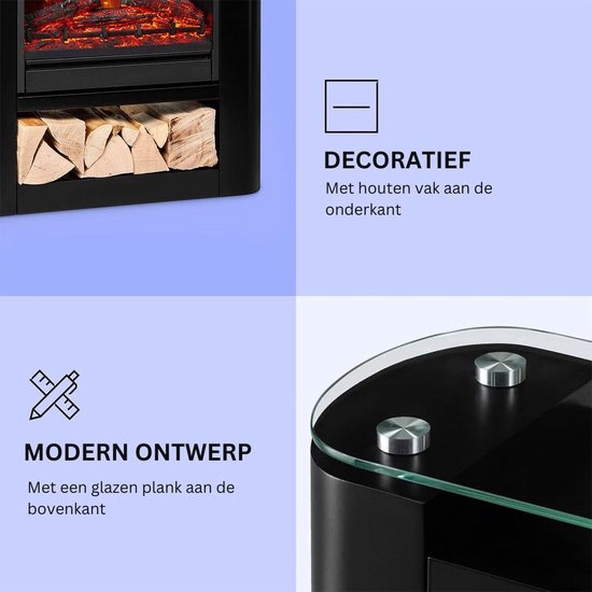 Thuys Sfeerhard Elektrische Tafelhaard Zwart