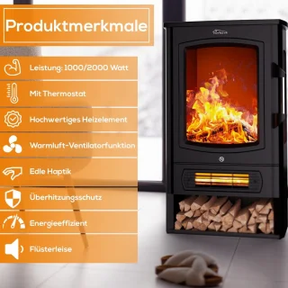 Tronitechnik TT-5199 elektrische sfeerhaard zwart