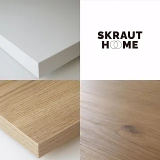 TV-meubel 200 cm Wit/Eiken