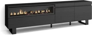 Tv-meubel Lowboard 200x57x35 cm Zwart