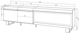 TV-Meubel Lowboard met Elektrische Haard
