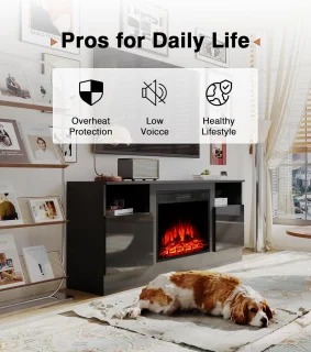 TV-meubel met elektrische sfeerhaard