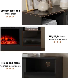 TV-meubel met elektrische sfeerhaard