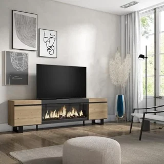 TV-meubel XXL met elektrische haard