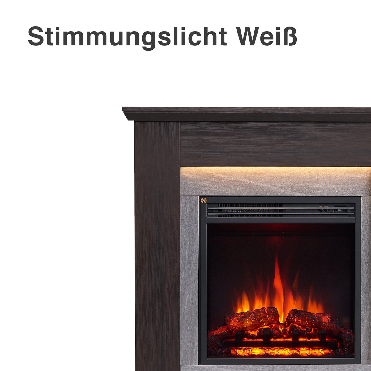 Typhon Elektrische Sfeerhaard Donkerbruin 121x25x88.3 cm