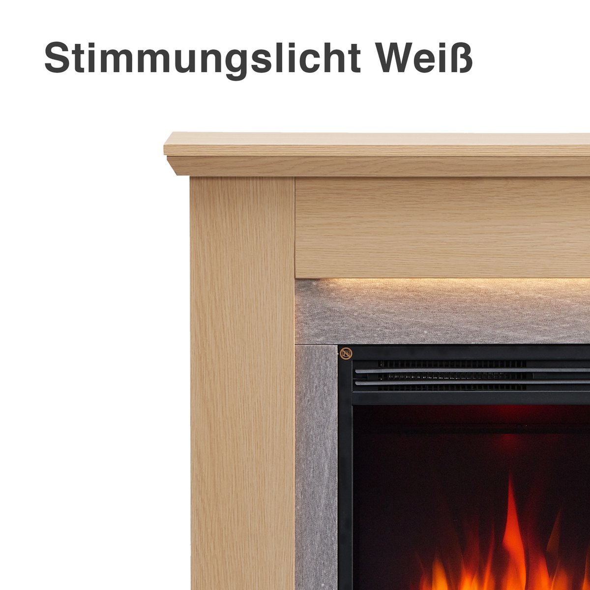 Typhon Elektrische Sfeerhaard Lichtbruin 25x121x88,3 cm