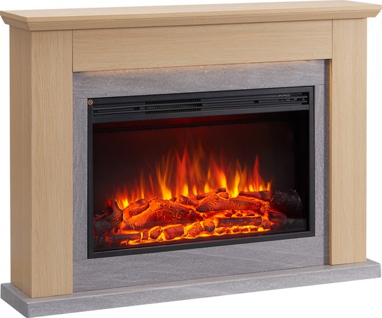 Typhon Elektrische Sfeerhaard Lichtbruin 25x121x88,3 cm