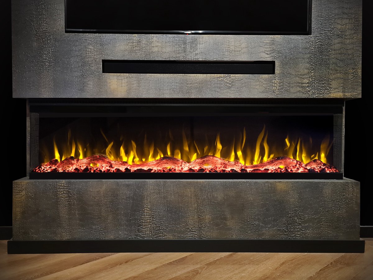 Valerio Fire Platina 72" 3-zijdige haard