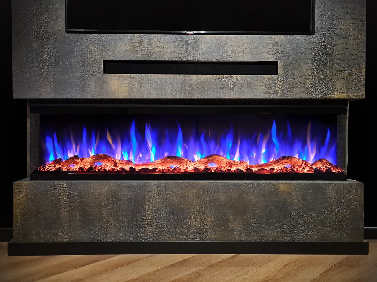 Valerio Fire Platina 72" 3-zijdige haard