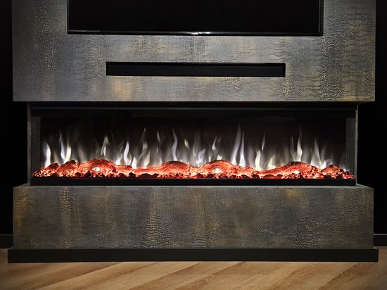 Valerio Fire Platina 72" 3-zijdige haard