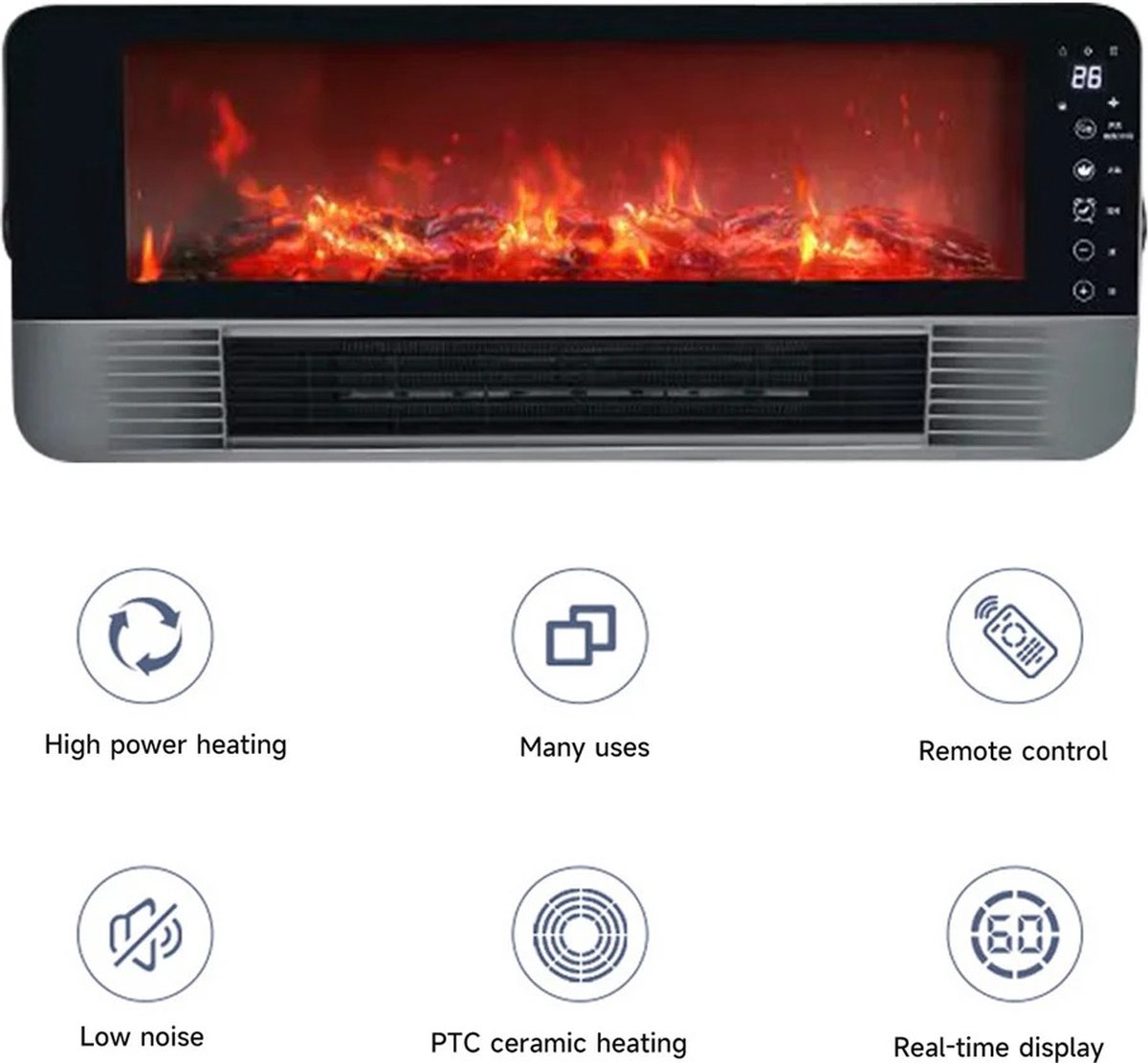 Verwarming Open Haard Scherm met Afstandsbediening