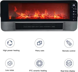 Verwarming Open Haard Scherm met Afstandsbediening