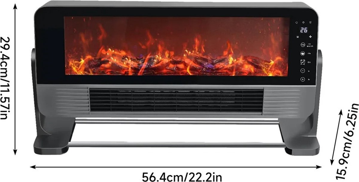 Verwarming Open Haard Scherm met Afstandsbediening