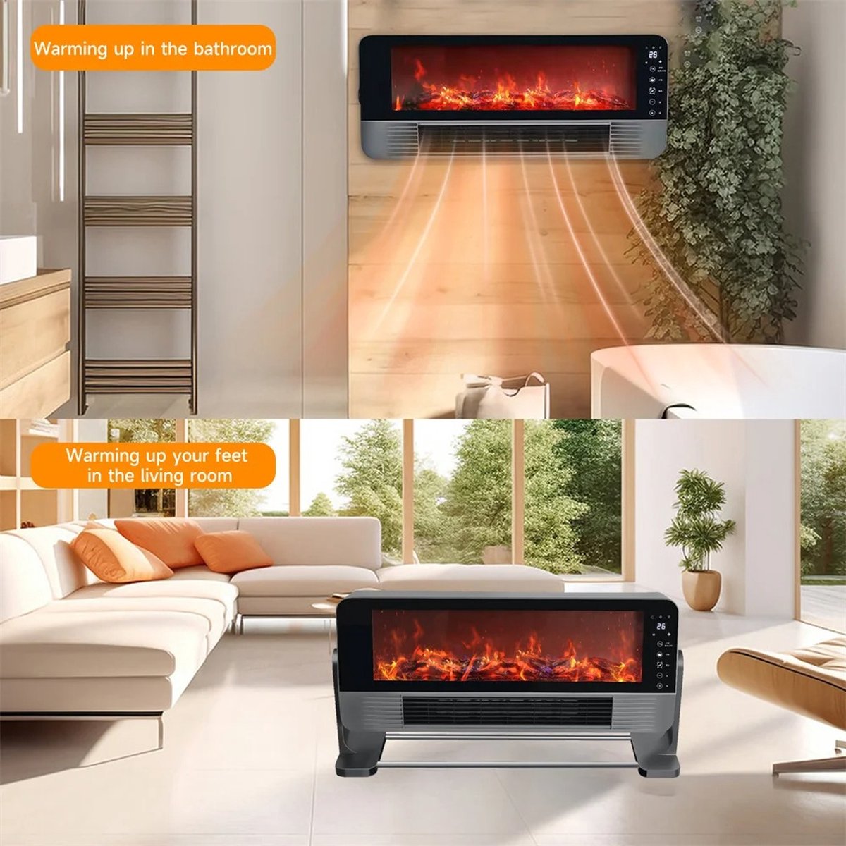 Verwarming Open Haard Scherm met Afstandsbediening