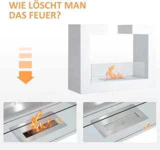Vrijstaande bio-ethanol haardkachel