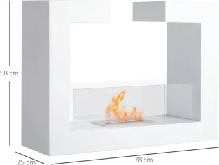 Vrijstaande bio-ethanol haardkachel