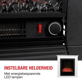 Vrijstaande Elektrische Haard - Wit