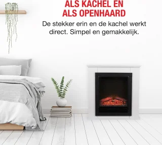 Vrijstaande Elektrische Haard - Wit