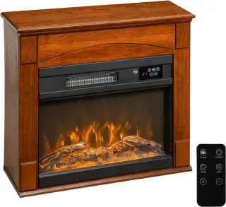 Vrijstaande elektrische sfeerhaard bruin 68x27x63 cm