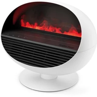 Vrijstaande elektrische sfeerhaard – wit