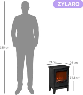 Vrijstaande elektrische sfeerhaard