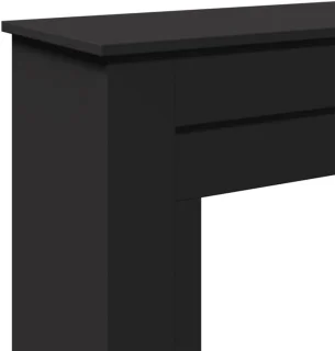 Wandhaard omranding Zwart MDF 90x30x90 cm