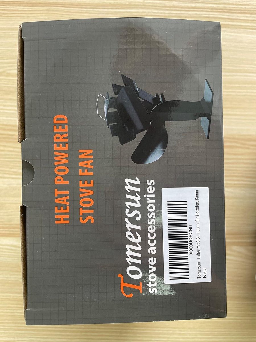 Warmteaangedreven kachelventilator 3 bladen houtkachel