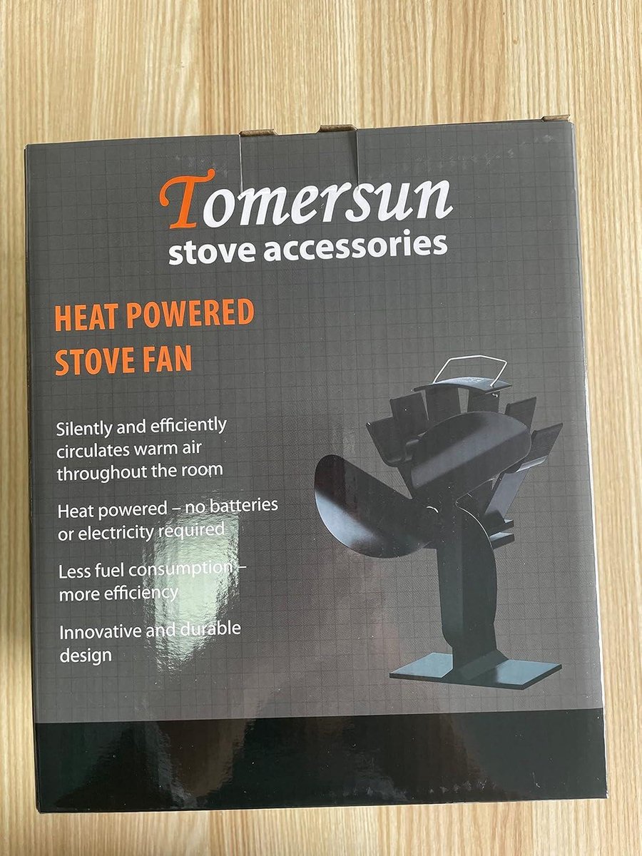 Warmteaangedreven kachelventilator 3 bladen houtkachel