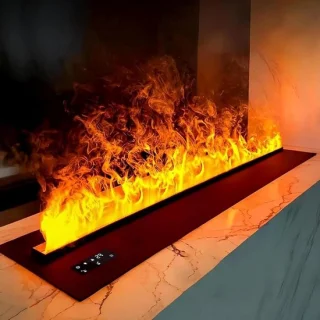 Waterdamphaard - elektrische sfeerverwarmer - 50 cm - zwart