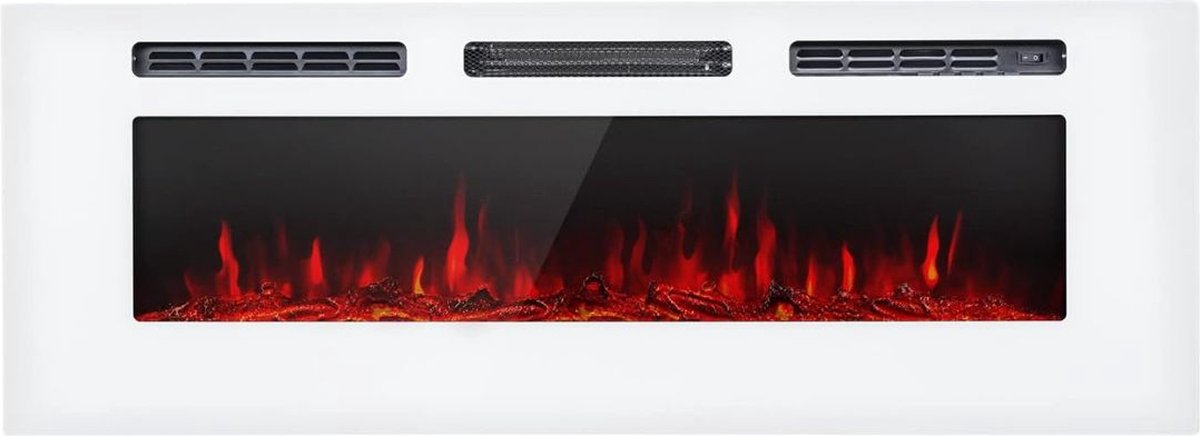 White-label® Elektrische Tafelhaard 127x13x47cm Wit