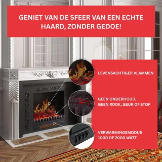 White-Label® Elektrische Tafelhaard Zwart