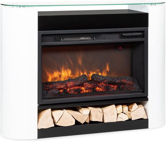 White-label® Sfeerhaard Elektrisch 96x26x79cm Wit