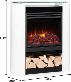 Witte elektrische haard