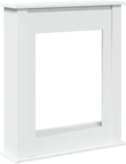 Witte schouwombouw 75x20x87.5 cm