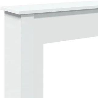 Witte schouwombouw voor decoratieve haard 75x20x87,5 cm